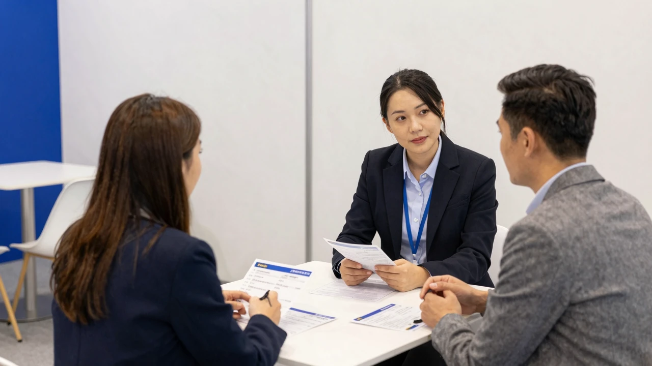 展会买家与参展企业在预约洽谈区进行商务配对