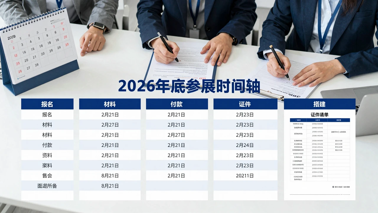 2026年年底至2027年展会报名截止节点怎么排：企业应按材料、付款与证件分阶段准备