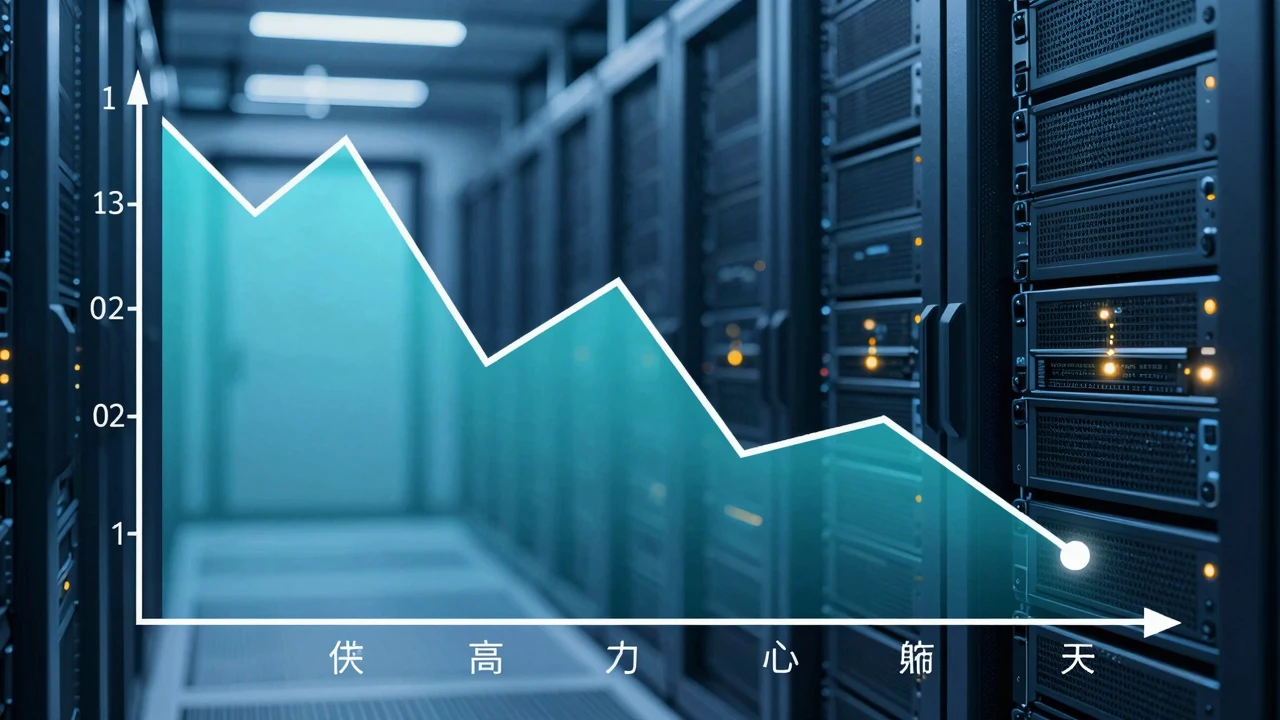 象征算力供需满足率下降的数据中心抽象示意图