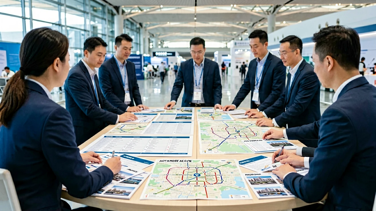 商务团队制定上海两场展会的日程与交通计划